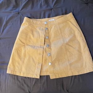 tan jean skirt